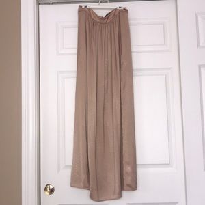 nude maxi skirt